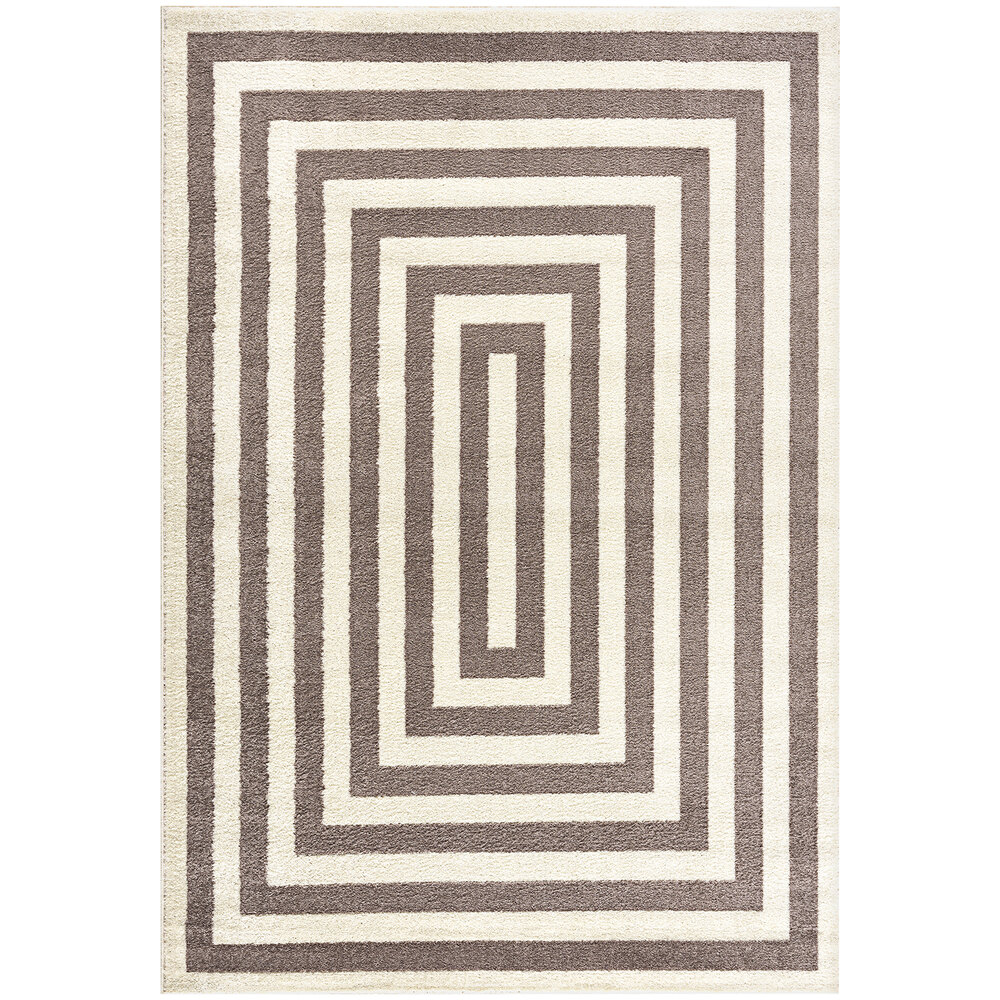 Abani Casa Collection 5' 3" x 7' 6" Beige / Cream Contemporary Rectangular Area Rug