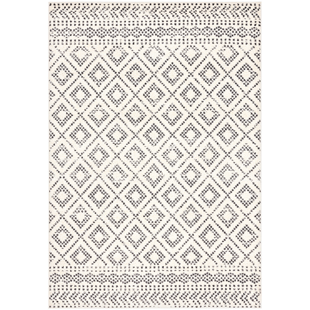 Abani Casa Collection 5' 3" x 7' 6" Cream / Gray Moroccan Rustic Area Rug