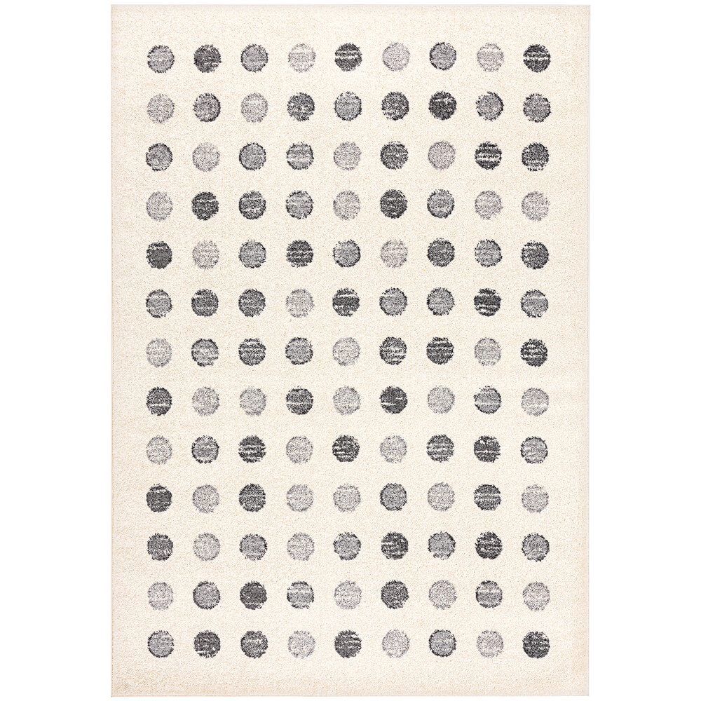 Abani Casa Collection 7' 9" x 10' 2" Cream / Gray Contemporary Geometric Dots Area Rug