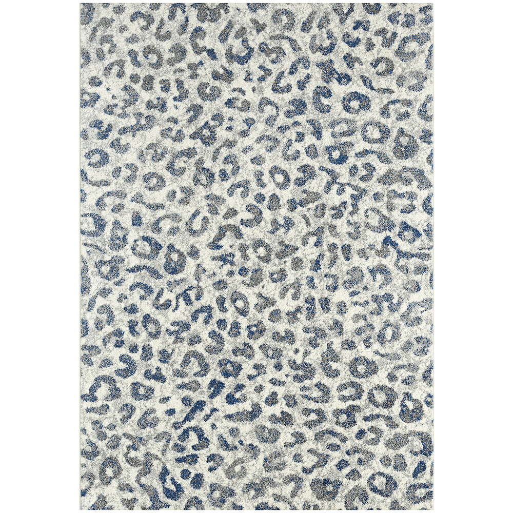 Abani Casa Collection 6' x 9' Gray Contemporary Cheetah Print Area Rug