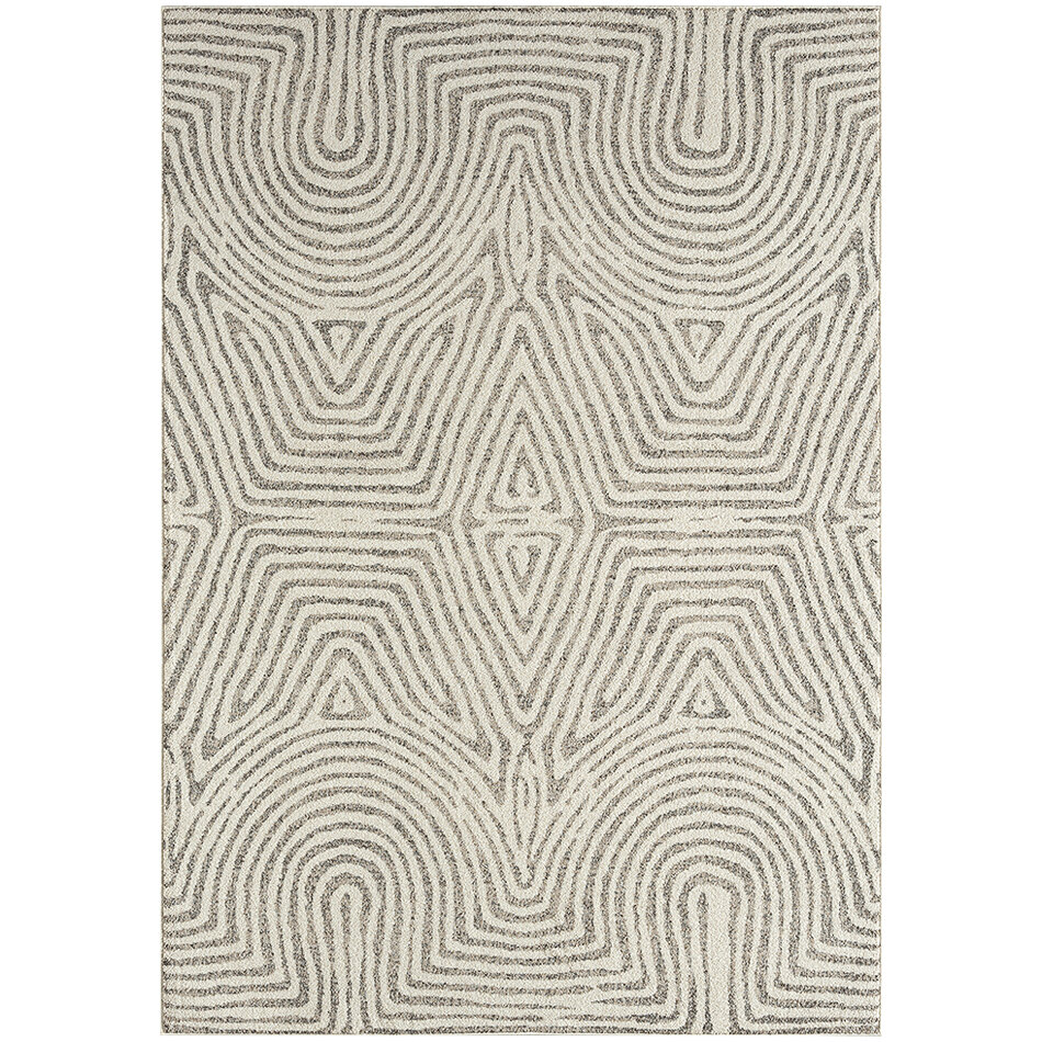 Abani Layla Collection 7' 9" x 10' 2" Beige / Brown Farmhouse Geometric Area Rug