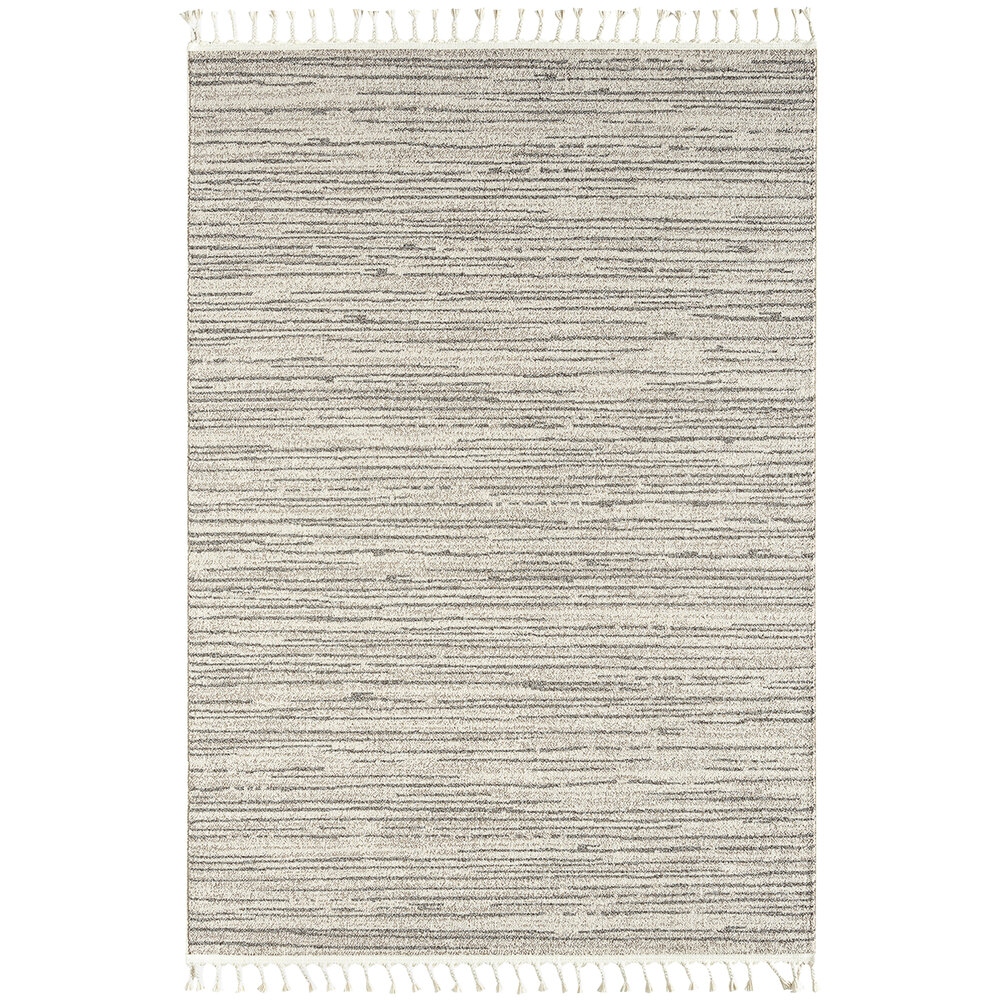 Abani Layla Collection 7' 9" x 10' 2" Beige / Brown Farmhouse Linear Area Rug
