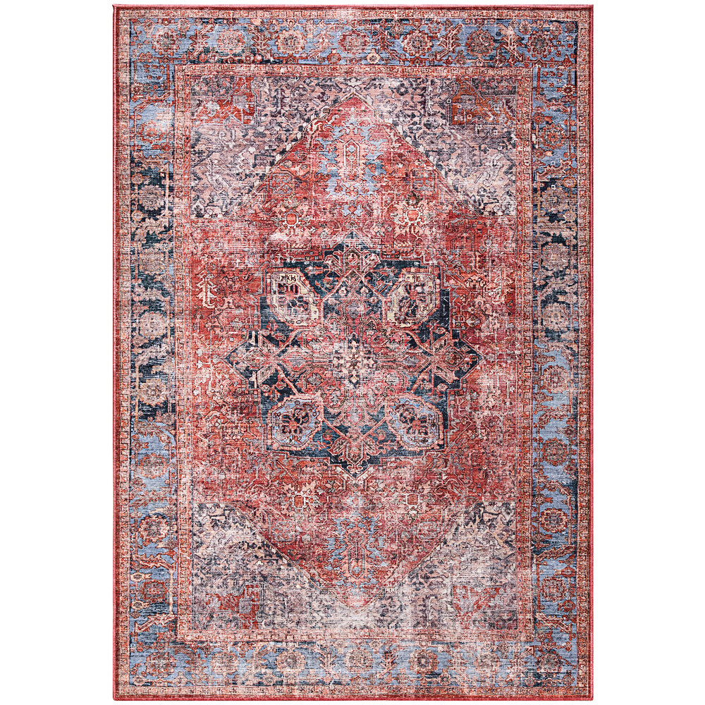 Abani Lola Collection 7' 9" x 10' 2" Terracotta Vintage Medallion Area Rug