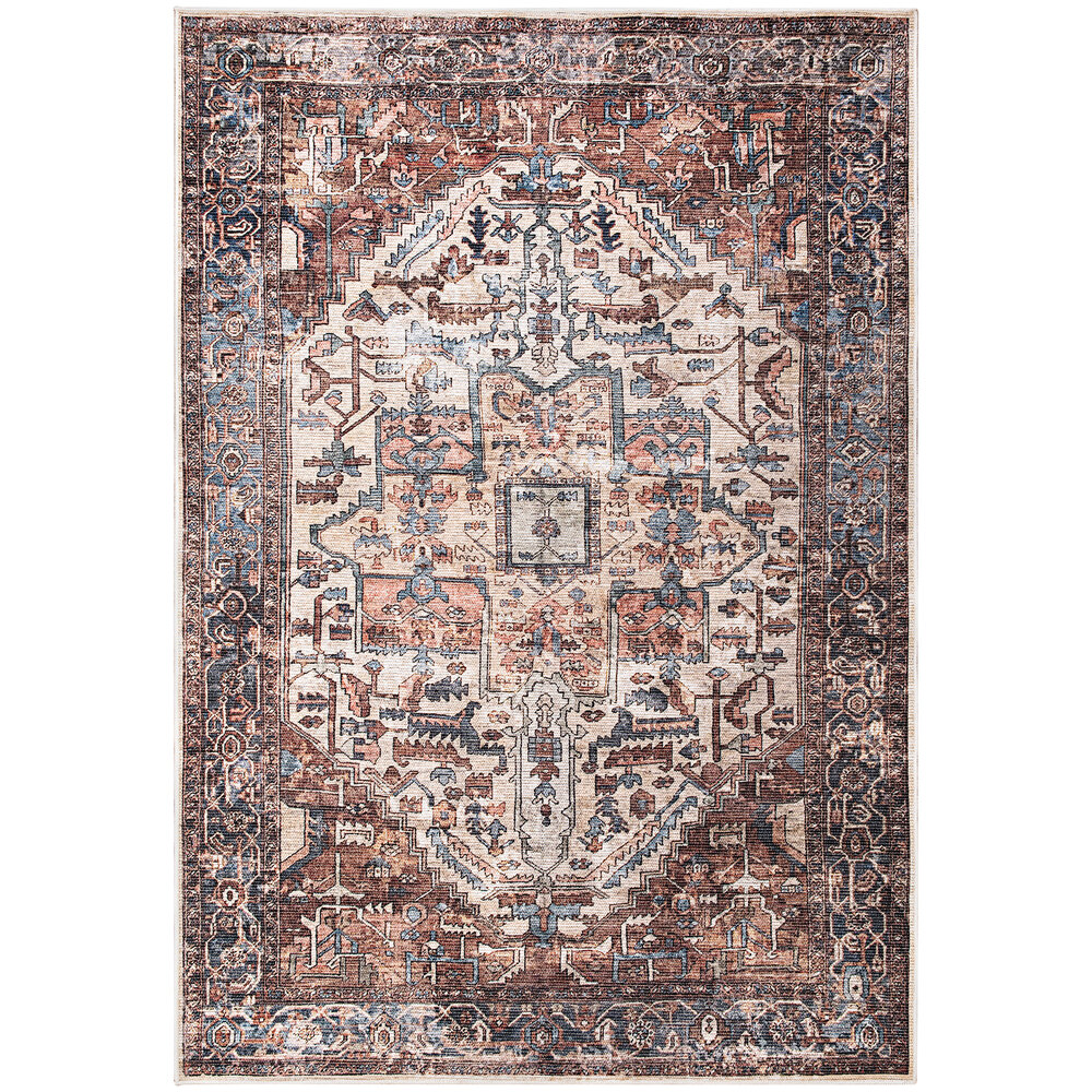 Abani Lola Collection 7' 9" x 10' 2" Terracotta Vintage Classic Medallion Area Rug