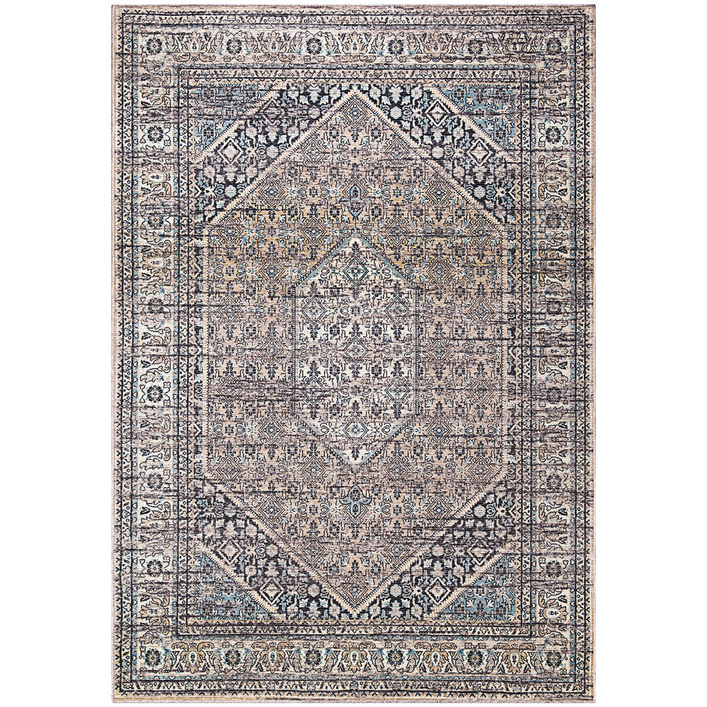 Abani Lola Collection 5' 3" x 7' 6" Brown Vintage Geometric Medallion Area Rug