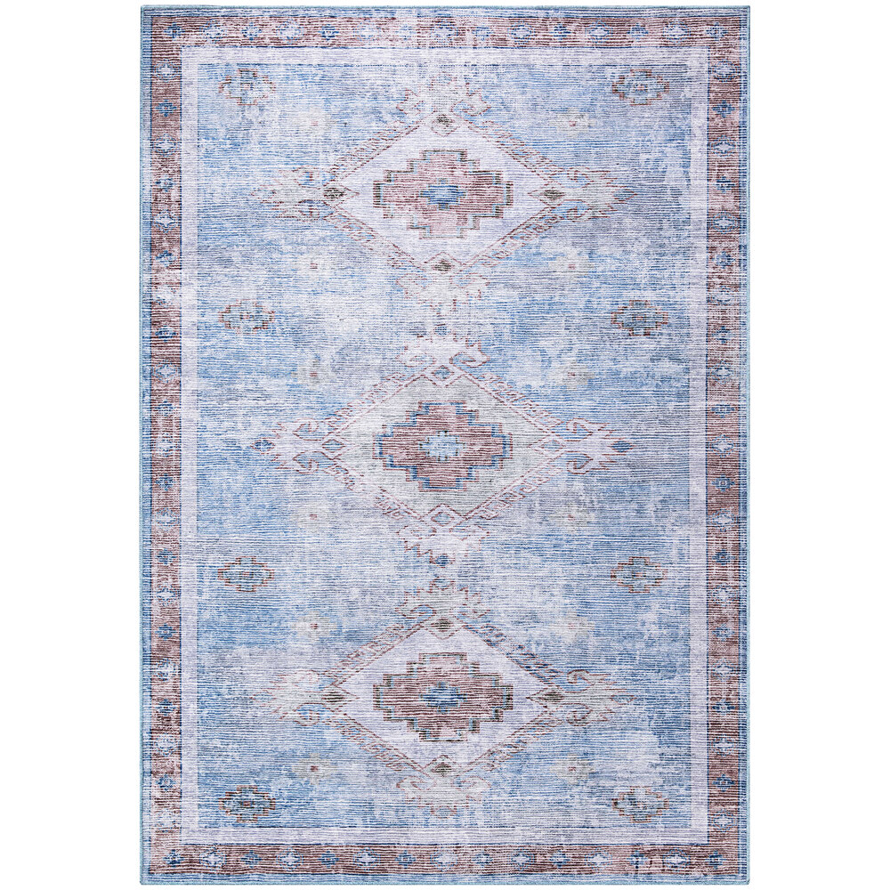 Abani Molana Collection 7' 9" x 10' 2' Beige / Blue Vintage Medallion Area Rug