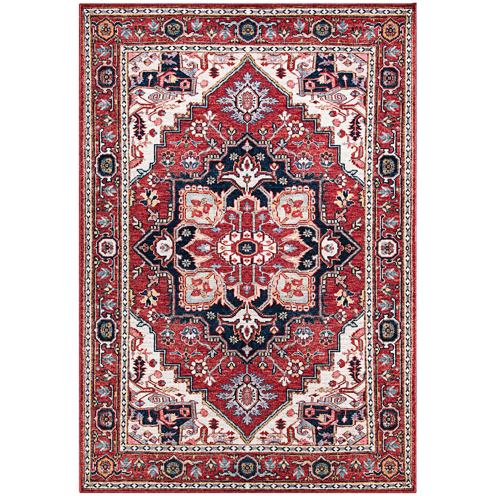 Abani Molana Collection 5' 3" x 7' 6" Red Vintage Traditional Medallion Area Rug