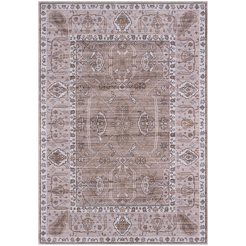 Abani Molana Collection 7' 9" x 10' 2" Beige / Brown Vintage Folk Area Rug
