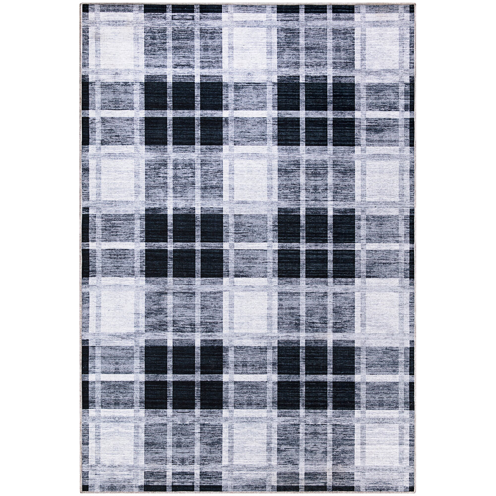 Abani Parker Collection 7' 9" x 10' 2" Cream / Gray Farmhouse Plaid Area Rug