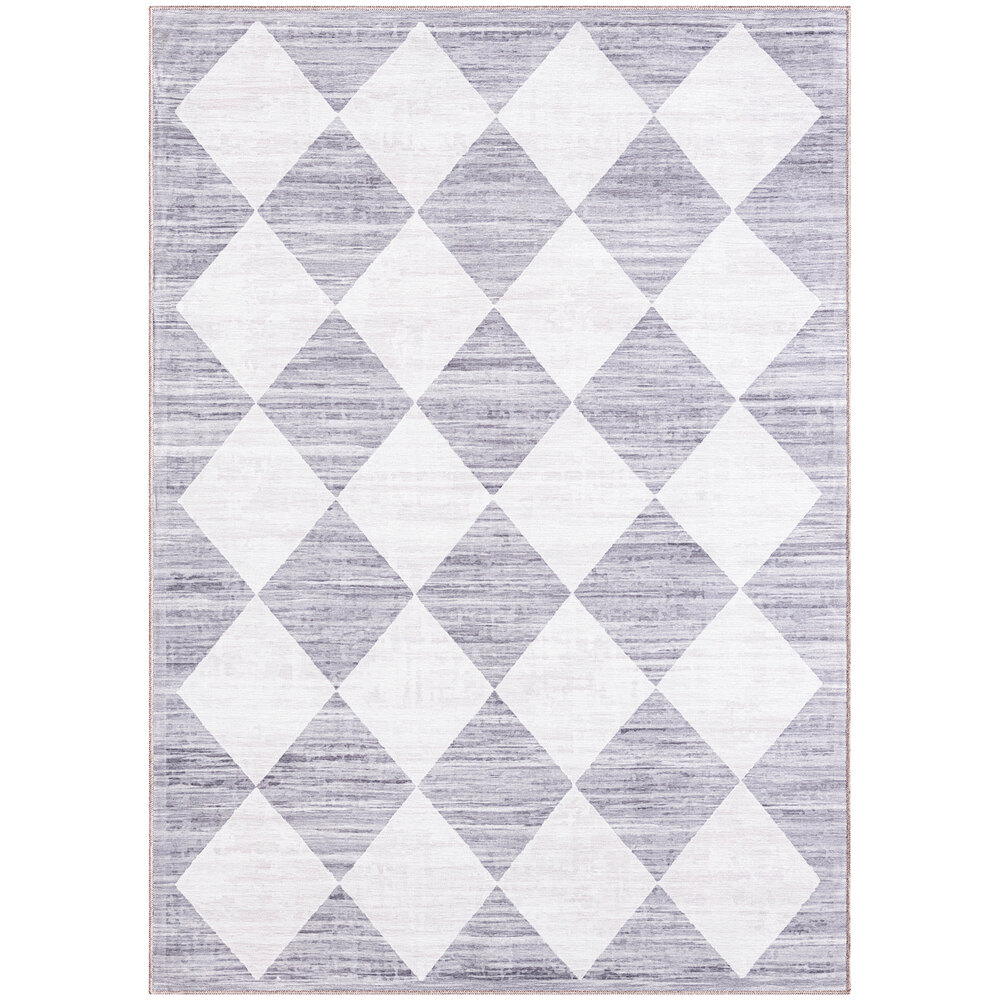 Abani Parker Collection 7' 9" x 10' 2" Gray Modern Geometric Diamond Area Rug