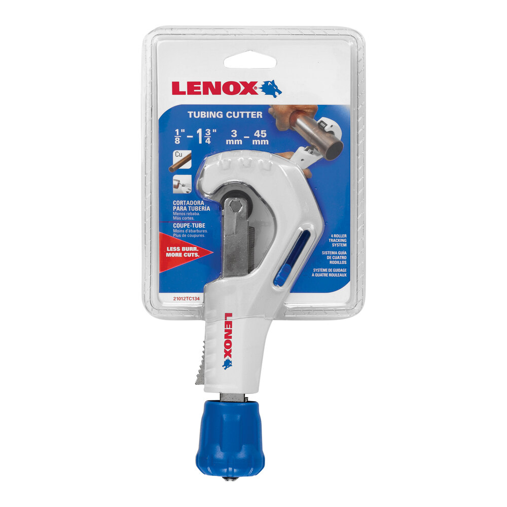 Lenox 21012TC134 1/8"-1 3/4" Copper Tubing Cutter with 2 Wheels