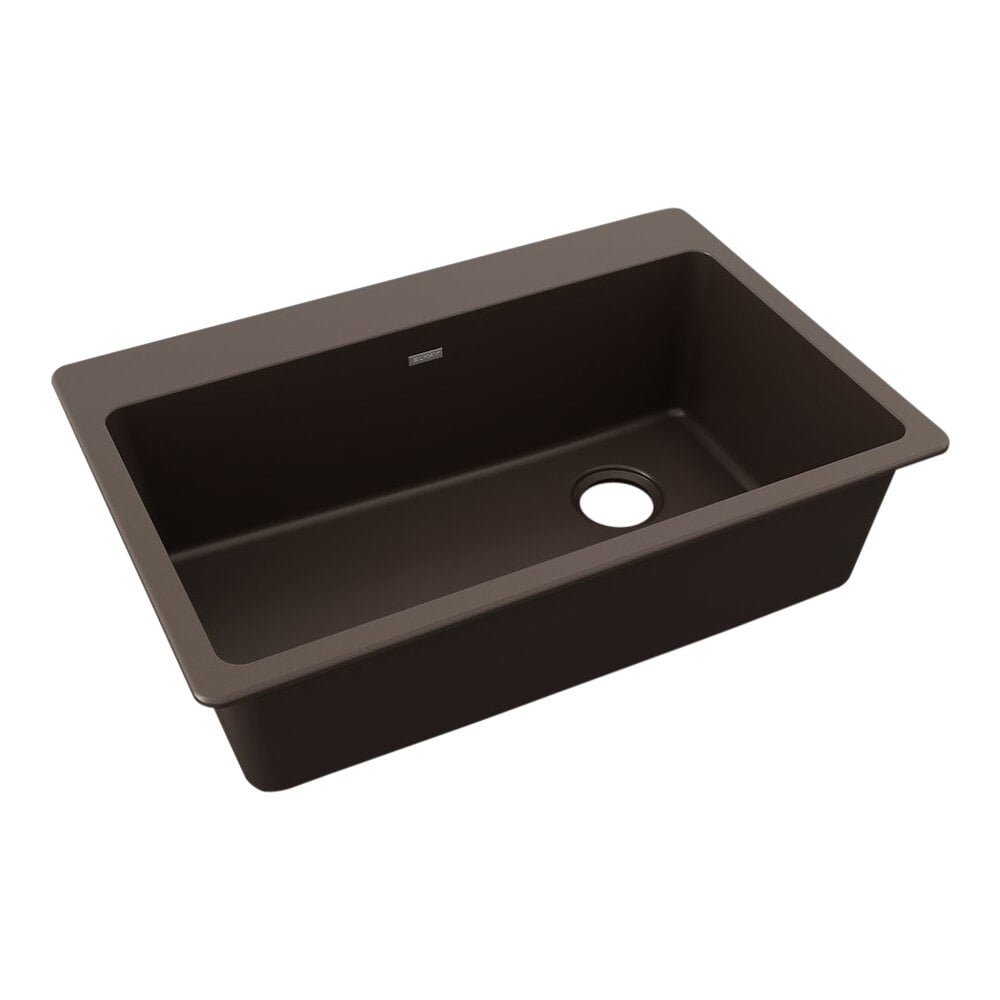 Zurn Elkay ELG13322MC0 Quartz Classic 33" x 22" Mocha Quartz One Compartment Drop-In Sink