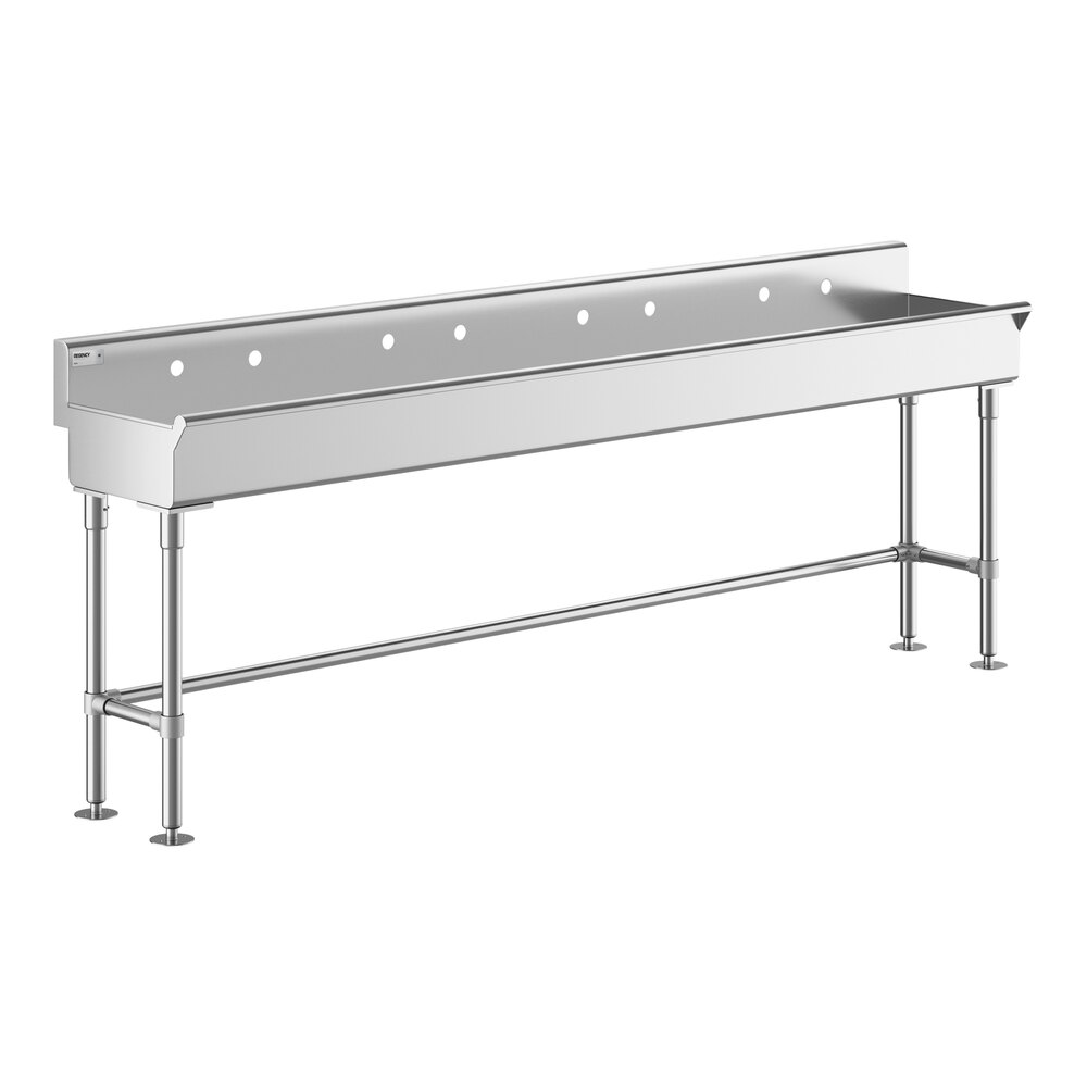 Regency 96" x 17 1/2" Hand Sink for (4) 8" Center Faucets