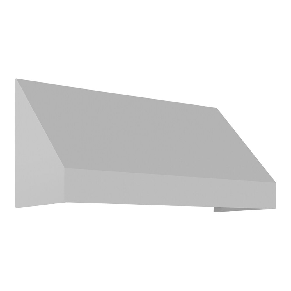 Awntech New Yorker 8' x 4' x 2' Gray Light Fixed Fabric Awning with Rigid Valance