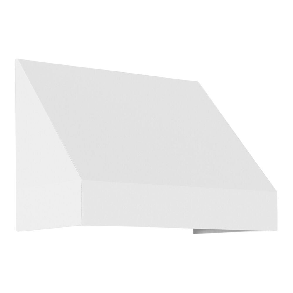Awntech New Yorker 3' x 3' x 1' 6" White Fixed Fabric Awning with Rigid Valance