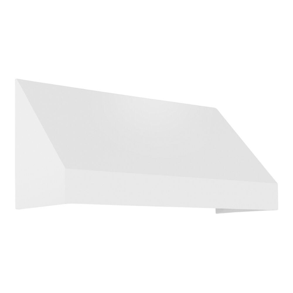 Awntech New Yorker 10' x 4' x 2' White Fixed Fabric Awning with Rigid Valance