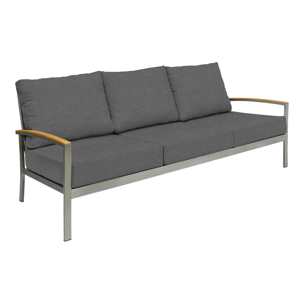 Three Birds Casual Avanti Charcoal Deep Seating 3-Seater Sofa
