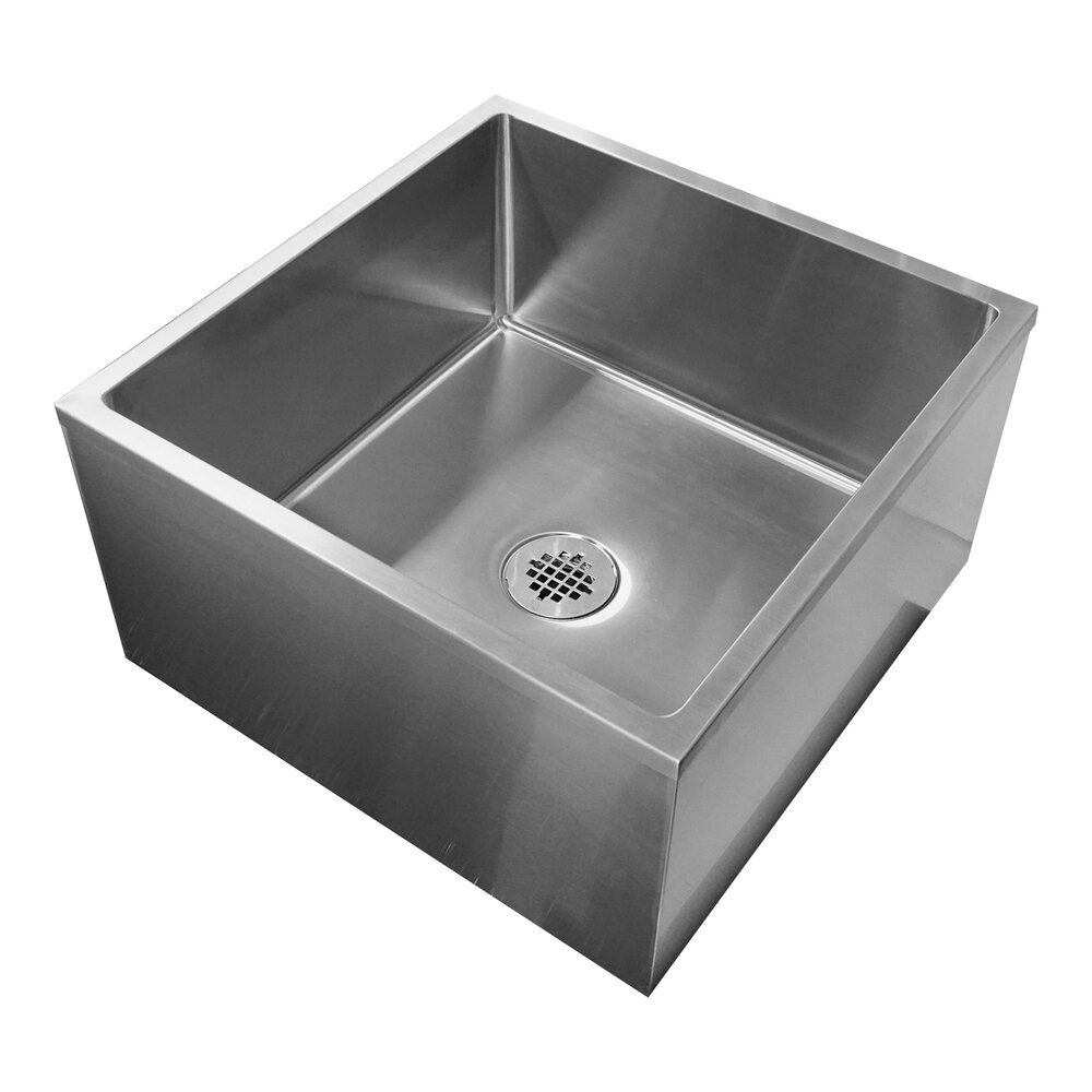 Stern-Williams SS-2424 24" x 24" x 13 1/4" Brushed Stainless Steel Mop Sink Basin