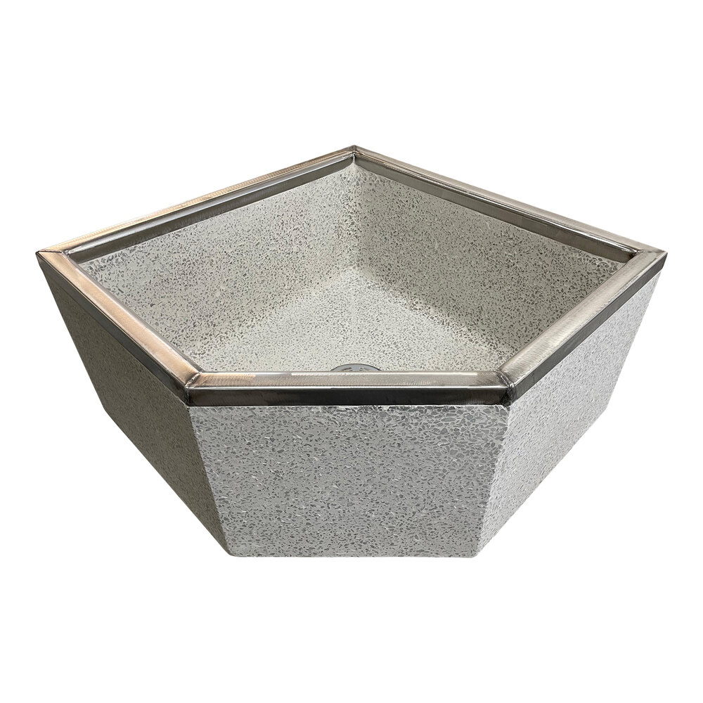 Stern-Williams SBC-1500 Cornaro 36" x 36" x 12" Terrazzo Corner Mop Sink Basin with Stainless Steel Cap