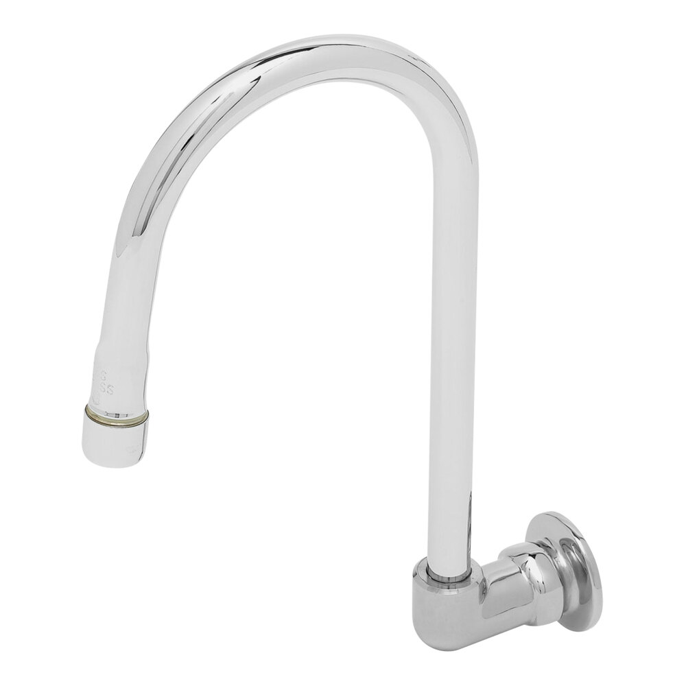 T&S B-0537 Wall Mount Faucet with 5 9/16" Rigid Dummy Gooseneck and 2.2 GPM Aerator