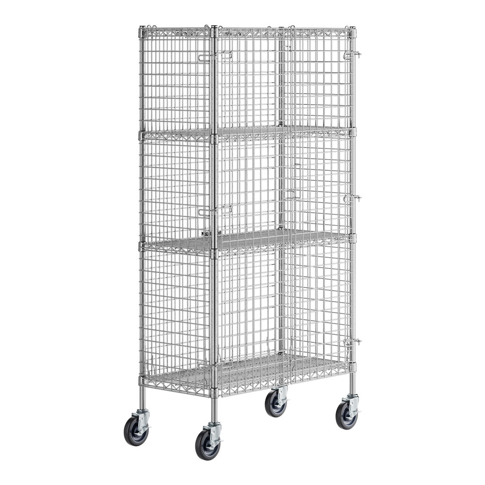 Regency NSF Mobile Chrome Wire Security Cage Kit - 18" x 36" x 69"