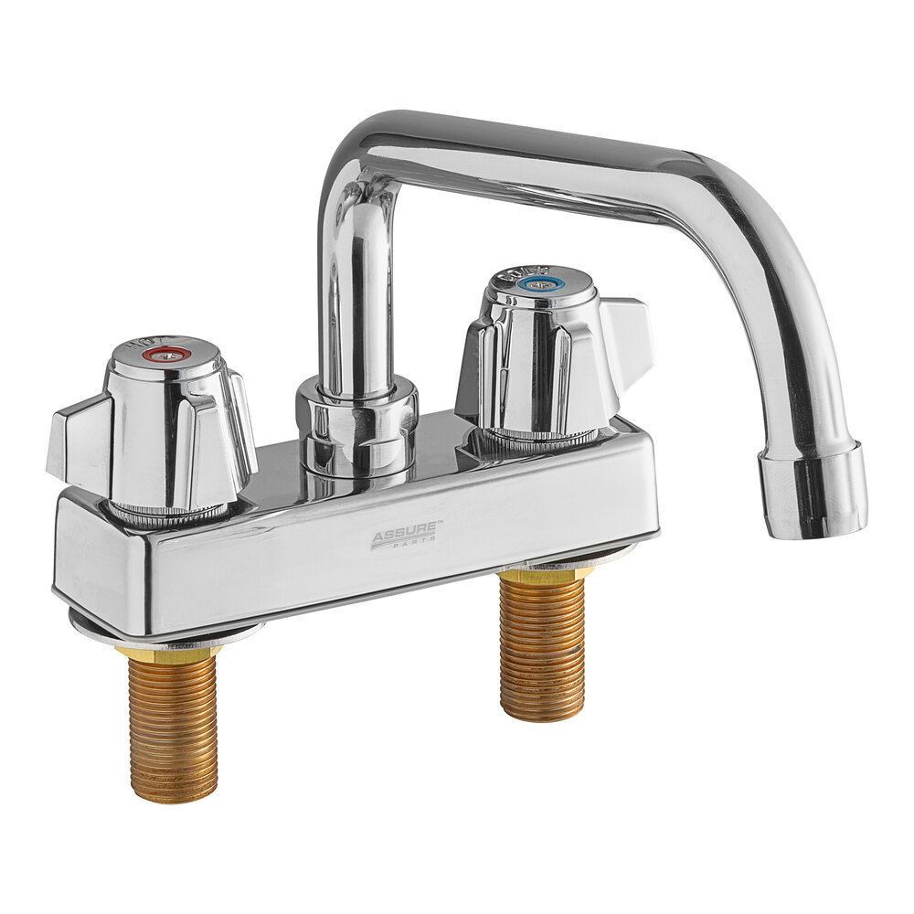 Assure Parts 1.8 GPM Deck-Mount Faucet with 4" Centers and 8" Swing Spout