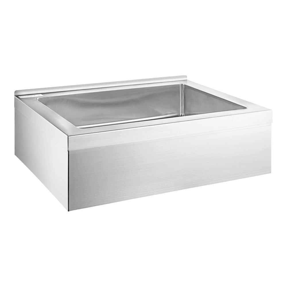 Steelton 28" x 20" x 6" 16 Gauge 304 Stainless Steel One Compartment Floor Mop Sink
