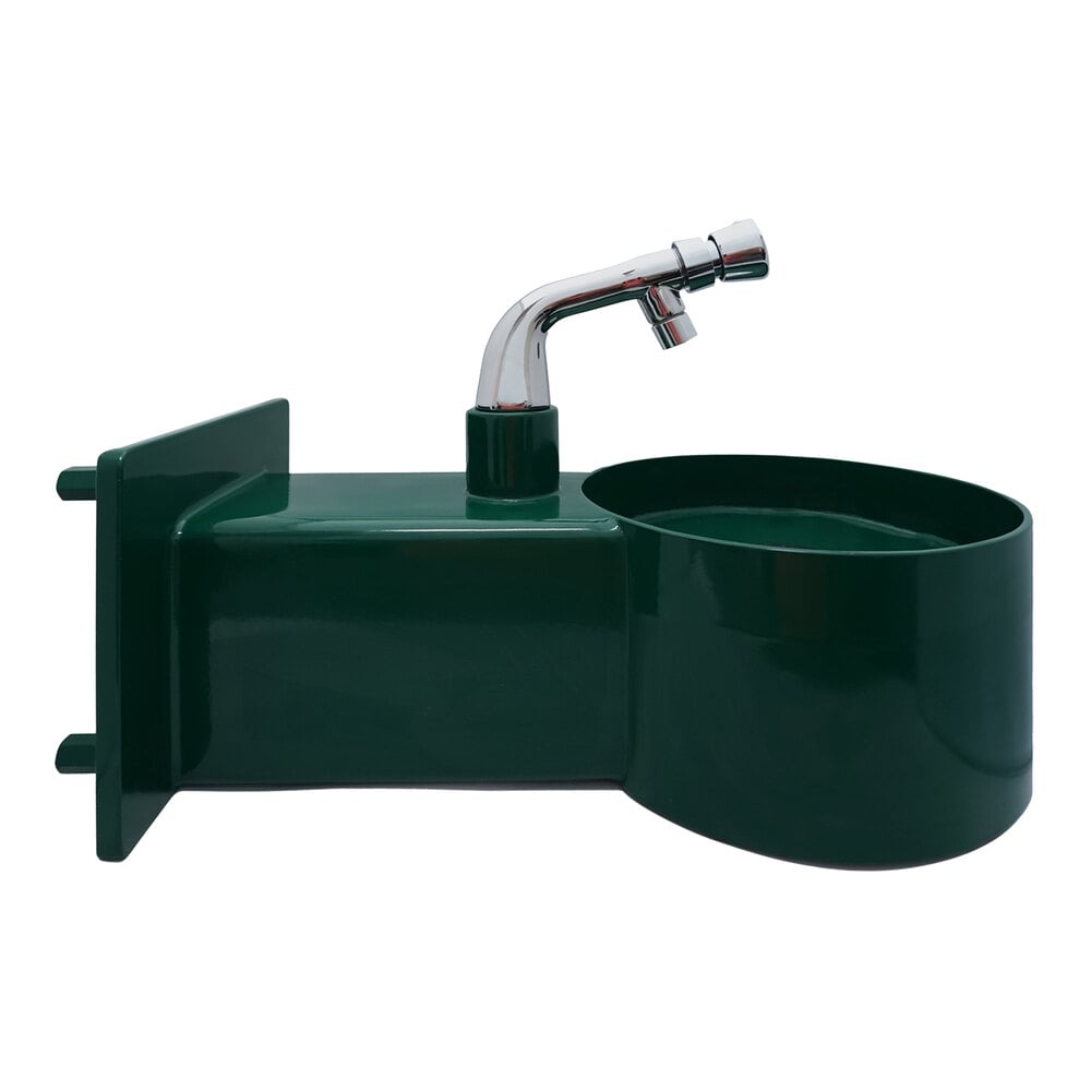 Stern-Williams 8200 10 3/4" x 20" x 6" Woodland Green Wall-Mount Steel Handwashing Station with Concealed Mount