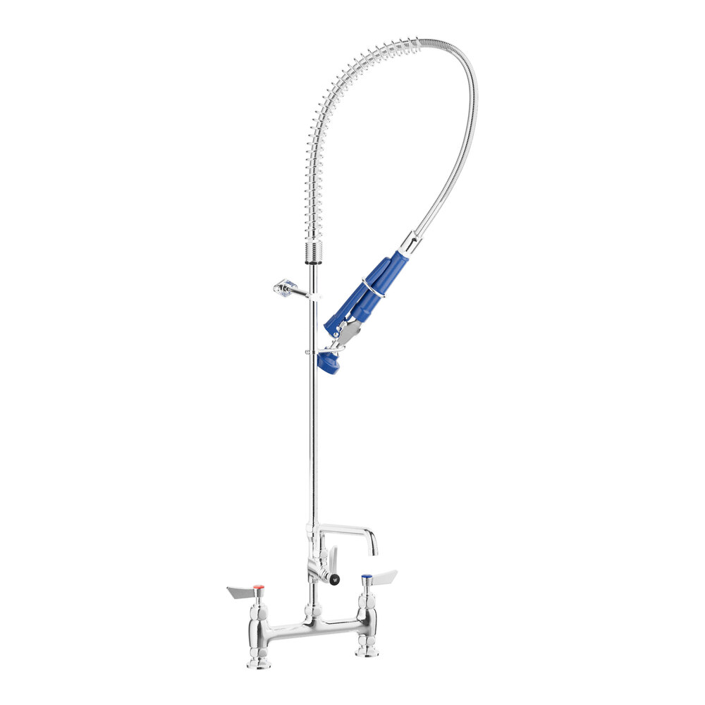 Waterloo 1.15 GPM Deck-Mounted Pre-Rinse Faucet with 8" Centers and 8" Add-On Faucet