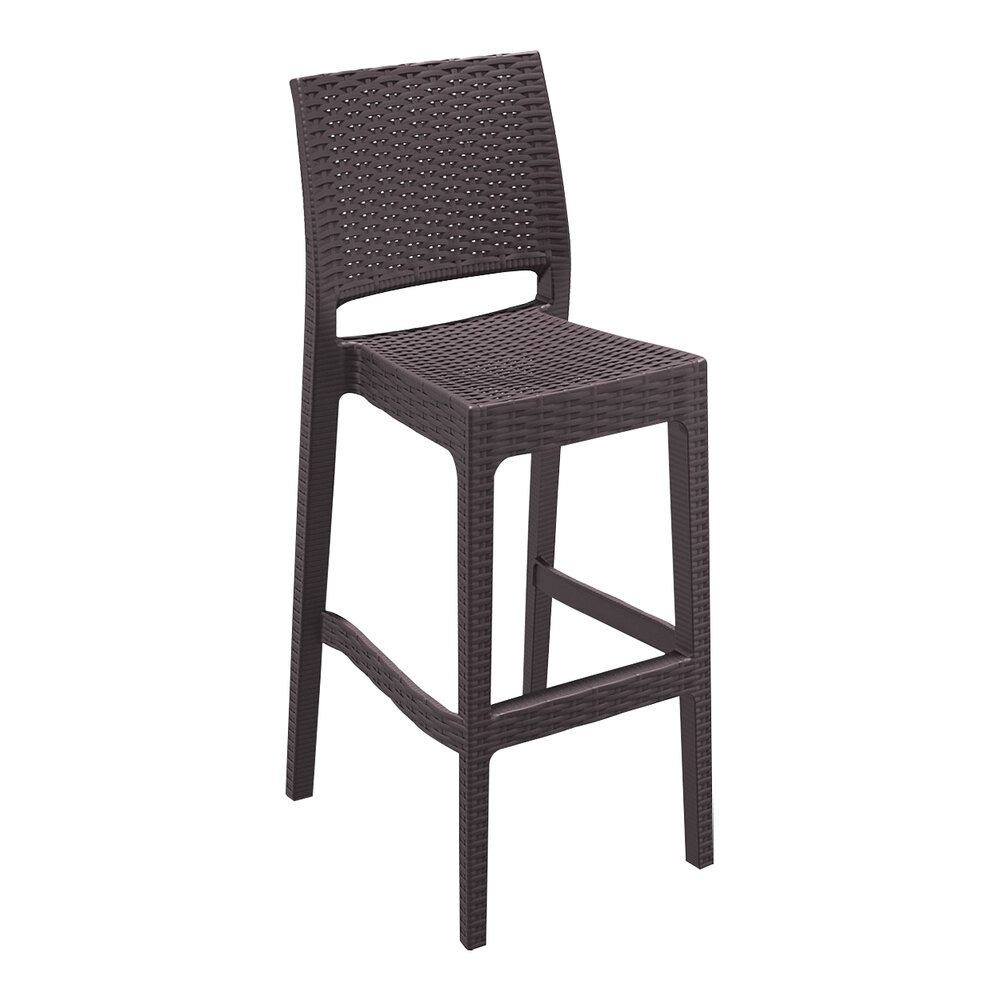 Siesta Jamaica Brown Wickerlook Resin Outdoor Barstool