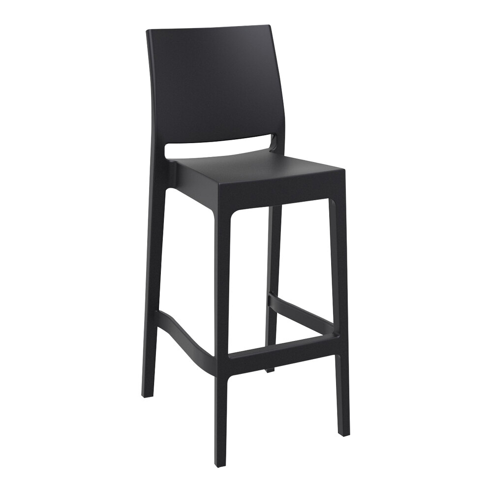 Siesta Maya Black Polypropylene Outdoor Bar Stool