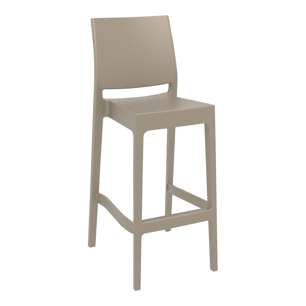 Siesta Maya Taupe Polypropylene Outdoor Bar Stool