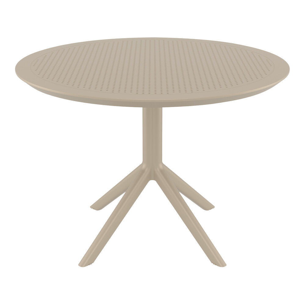 Siesta Sky 41 5/16" Round Taupe Standard Height Table
