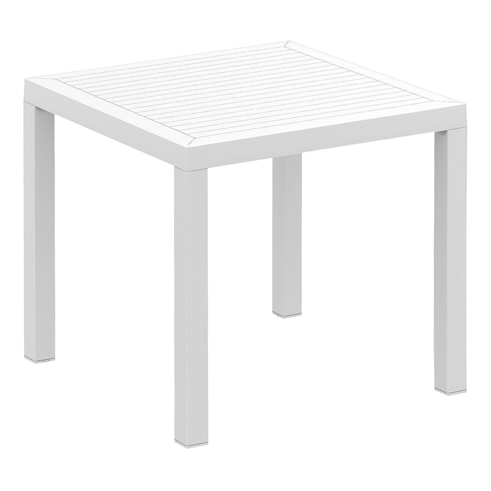 Siesta Ares 31" Square White Standard Height Table