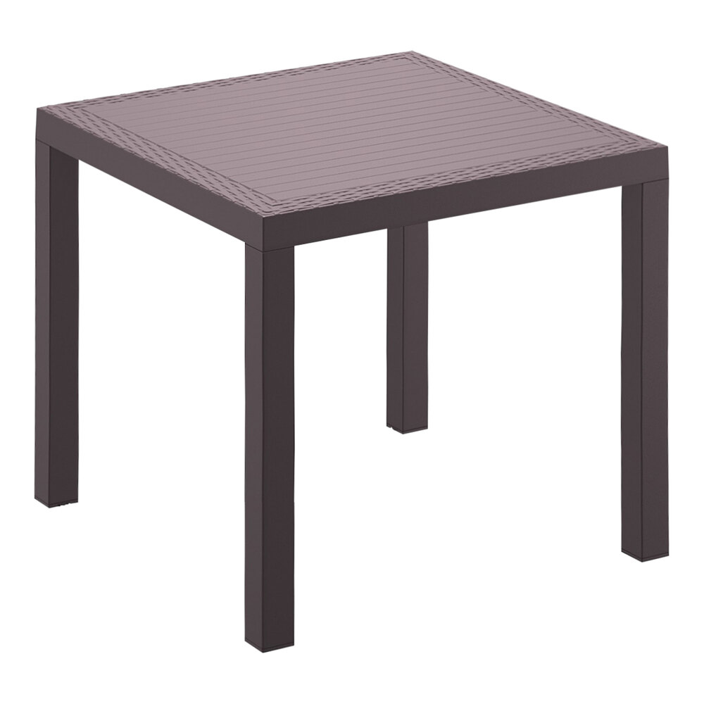 Siesta Orlando 31 1/2" Square Brown Wicker-Look Standard Height Table