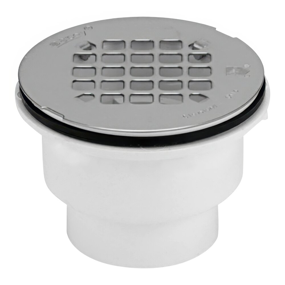 Oatey 42045 102 Series PVC Shower Drain with 4 1/4" Round Strainer and 2" Outlet