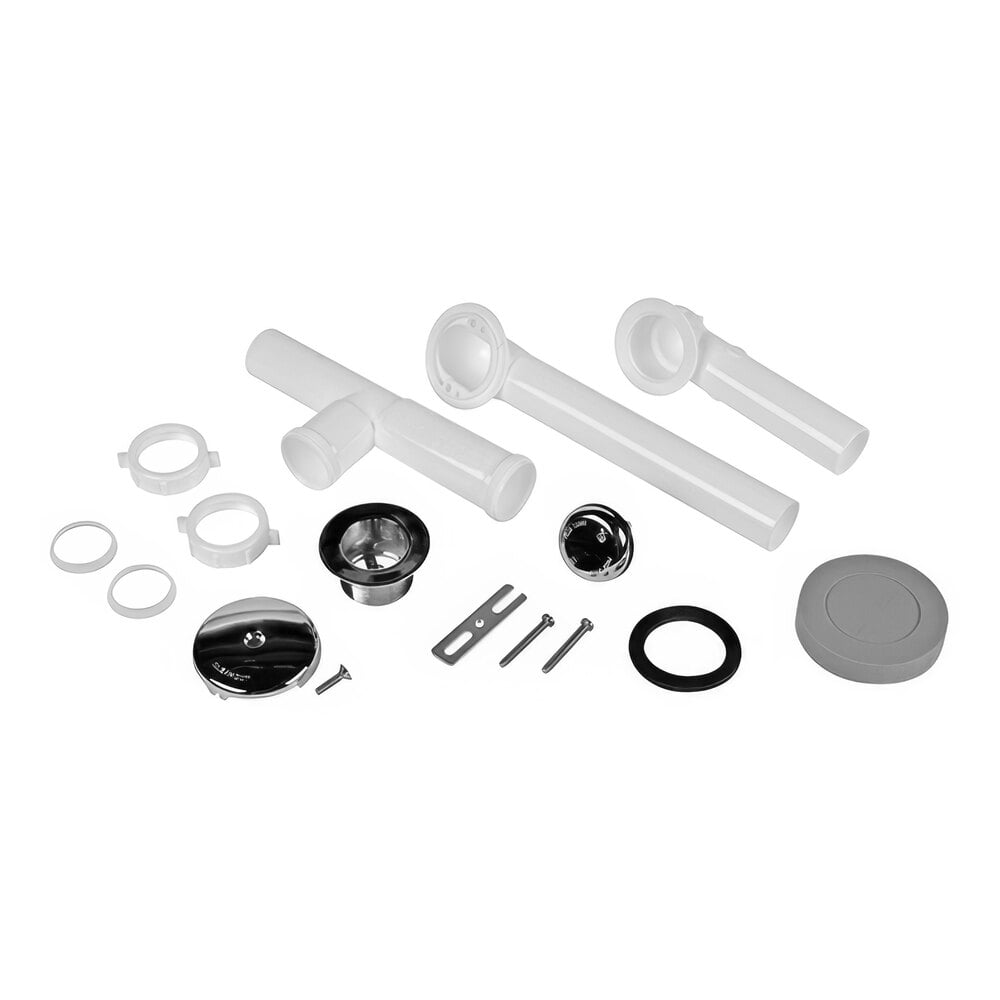 Dearborn by Oatey P9228 Plastic Chrome Finish Bath Waste and Overflow Full Kit with Touch-Toe Stopper
