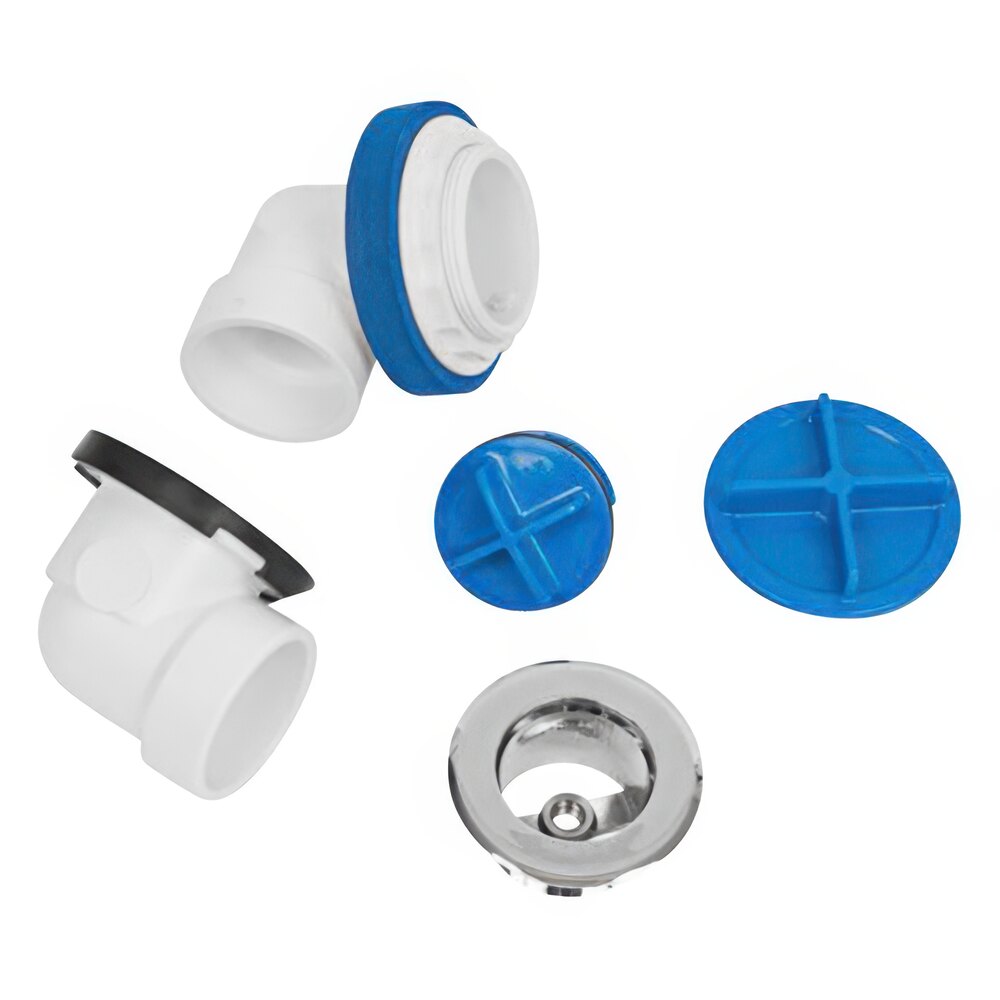 Dearborn by Oatey True Blue P9975Z PVC Bath Waste Rough-In Kit with Test Plugs and Zinc / Chrome Trim