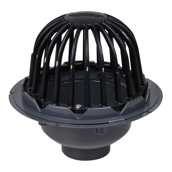Oatey 78023 3" - 4" PVC Roof Drain with Cast Iron Dome Guard
