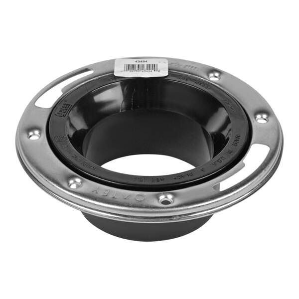 Oatey 43494 Level Fit 3" Black ABS Water Closet Flange with Stainless Steel Ring