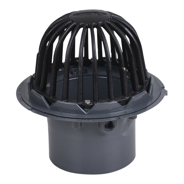 Oatey 78026 6" PVC Roof Drain with Cast Iron Dome Guard