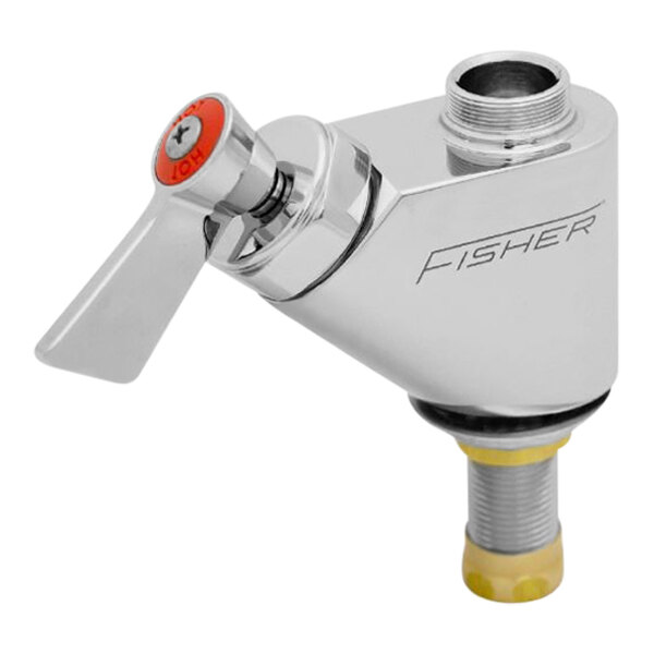 Fisher 12810 Single Deck Control Valve with Ceramic Cartridge, Swivel/Ridged Outlet, and Lever Handle