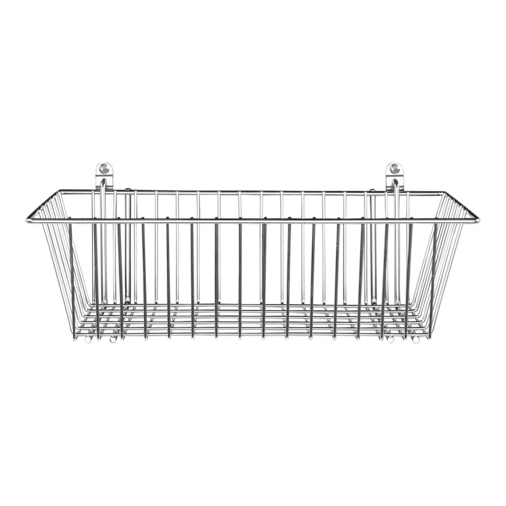 Cambro EWSACC6000 17 3/8" x 7 3/4" x 6 1/2" Large Stainless Steel Wire Basket for Camshelving® Elevation Series