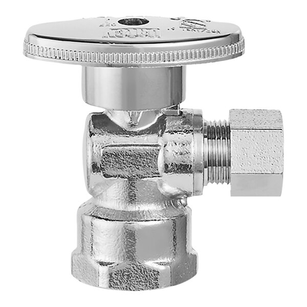 Oatey 4706PCLF 1/4-Turn Angle Water Stop Valve with 3/8" FIP Inlet and 3/8" O.D. Outlet