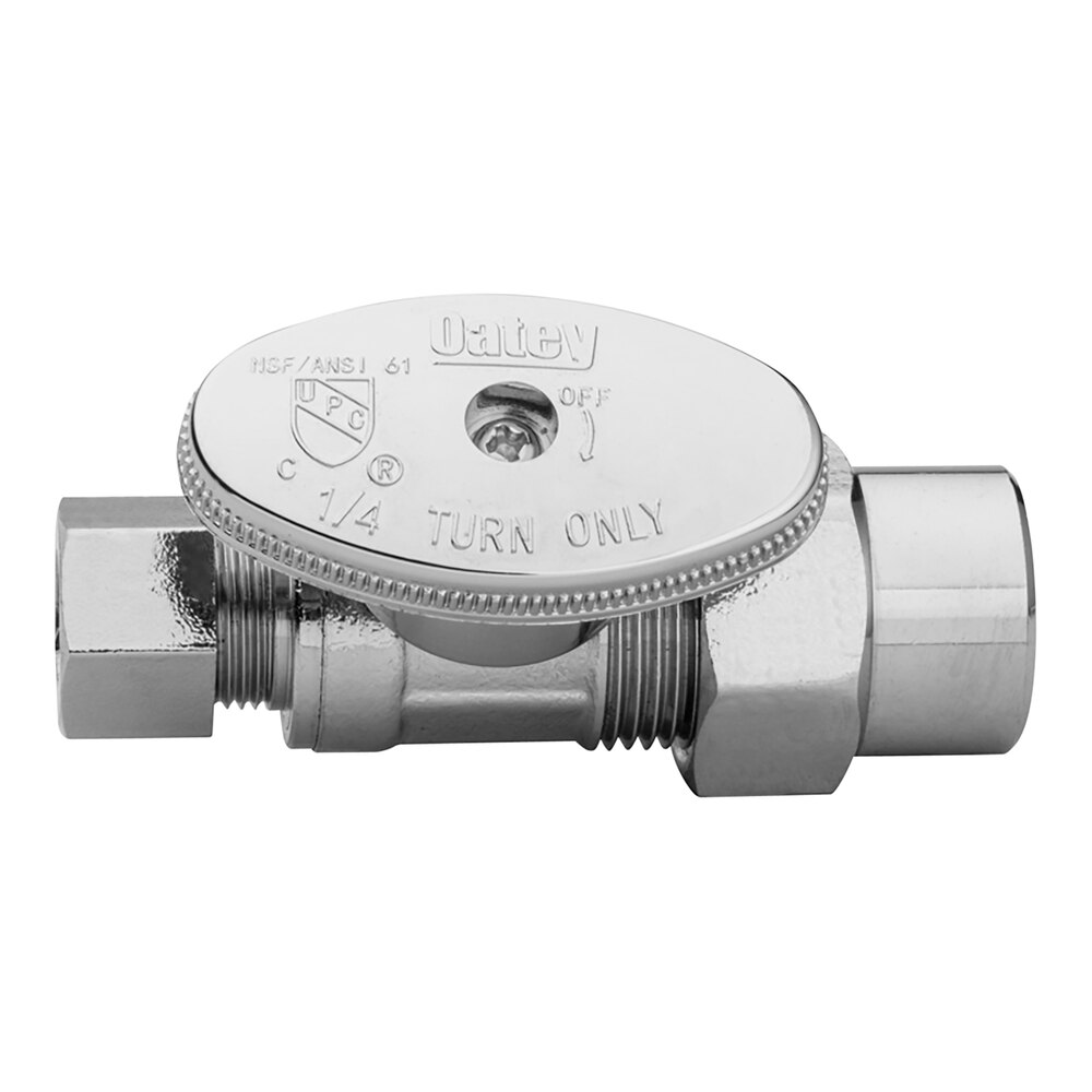 Oatey 4763PCLF 1/4-Turn Straight Water Stop Valve with 1/2" Nominal CPVC Inlet and 3/8" O.D. Outlet