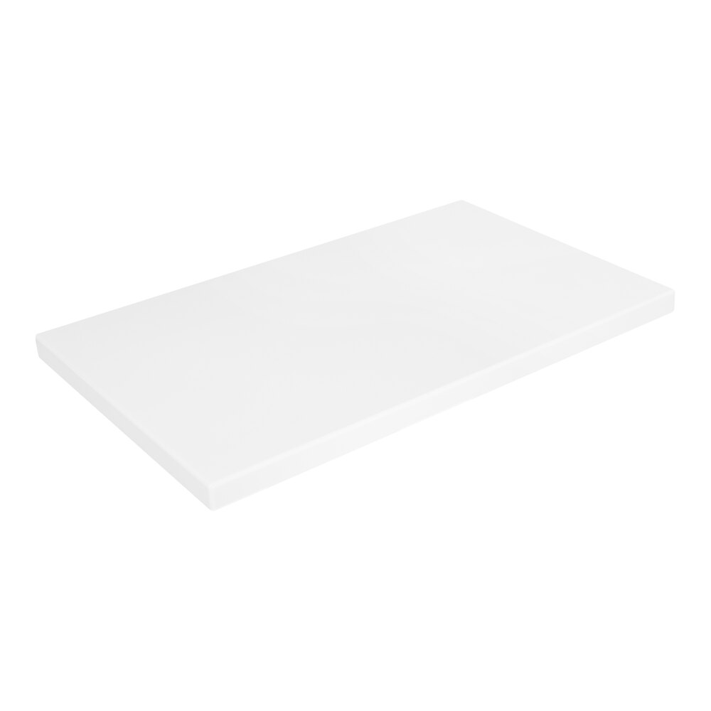American Tables & Seating 30" x 48" Rectangular Pure White Super Gloss Resin Table Top
