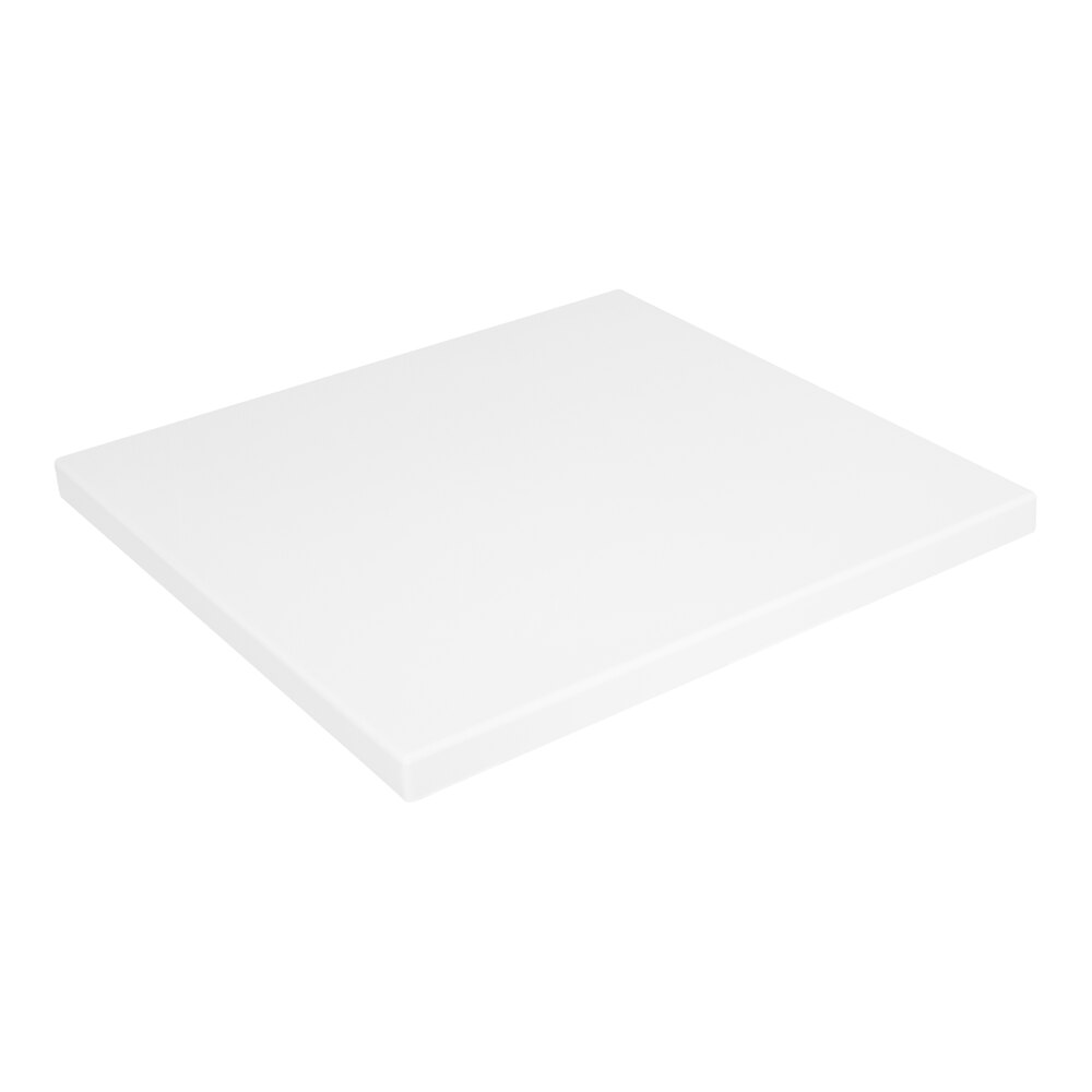 American Tables & Seating 36" x 36" Square Pure White Super Gloss Resin Table Top