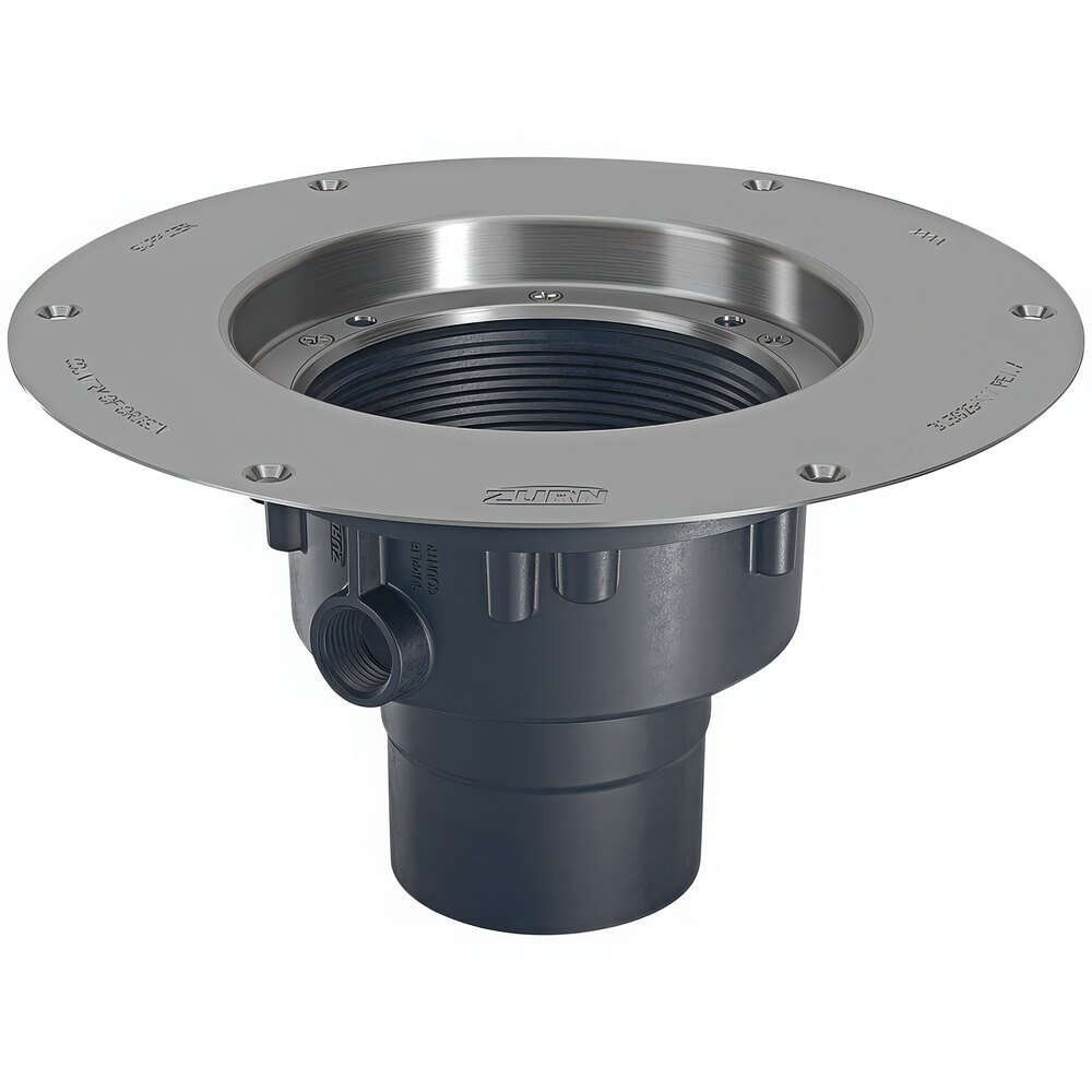Zurn Elkay EZ2-PV2-DP EZ2 PVC Floor Drain with Deck Plate and 2" - 3" Outlet