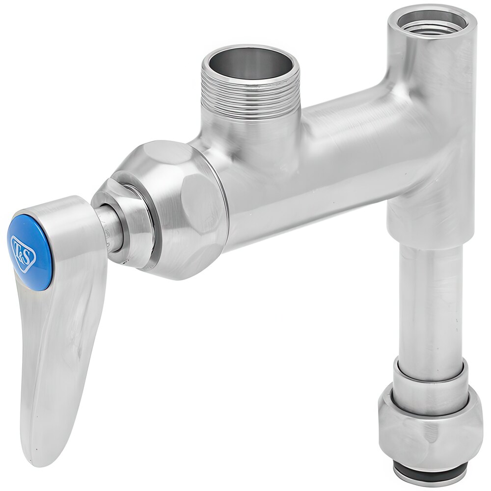 Eversteel by T&S S-0155-LNEZ Stainless Steel Add-On Faucet with Lever Handle - Less Nozzle