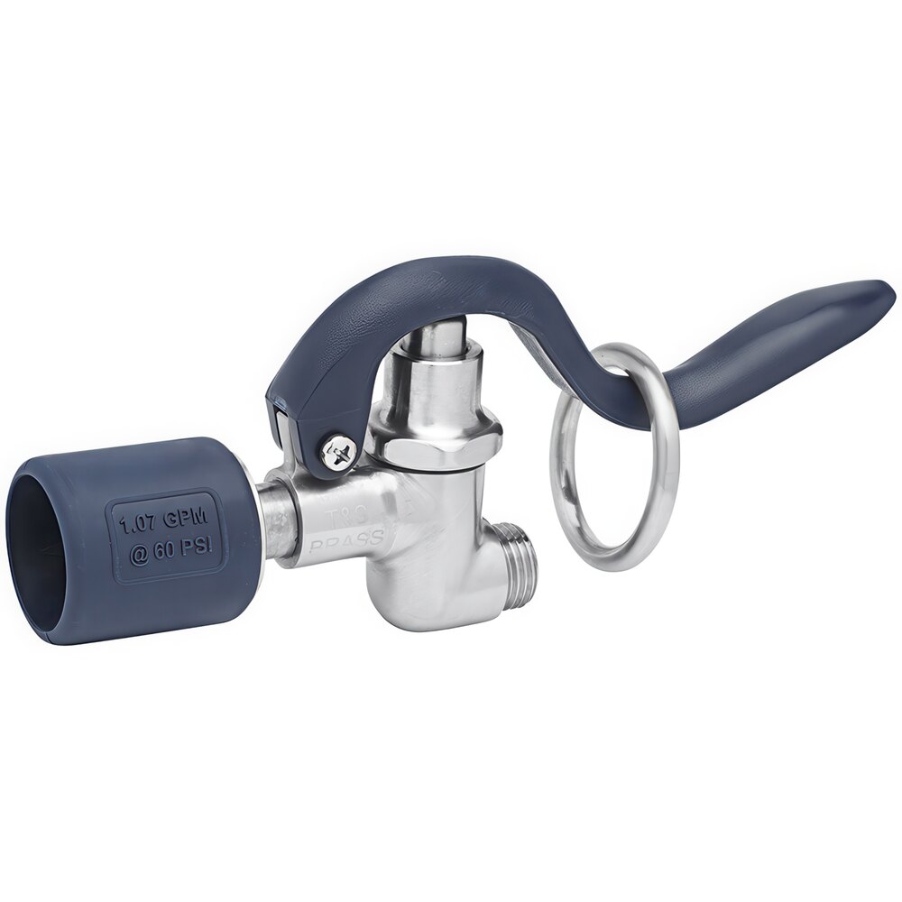 Eversteel by T&S S-0107-J Stainless Steel Blue 1.07 GPM Spray Valve